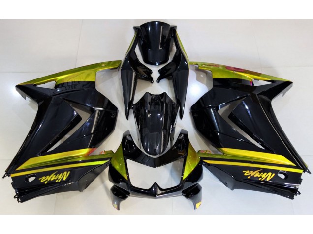 2008-2012 Noir Brillant & Jaune Kawasaki Ninja 250 Carénage Moto 2008-2012 Noir Brillant & Jaune Kawasaki Ninja 250 Carénage Moto