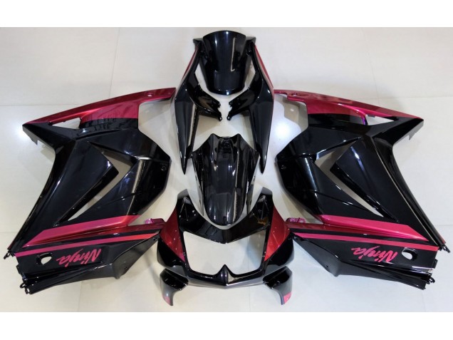 2008-2012 Noir Brillant & Rouge Kawasaki Ninja 250 Carénage Moto 2008-2012 Noir Brillant & Rouge Kawasaki Ninja 250 Carénage Moto