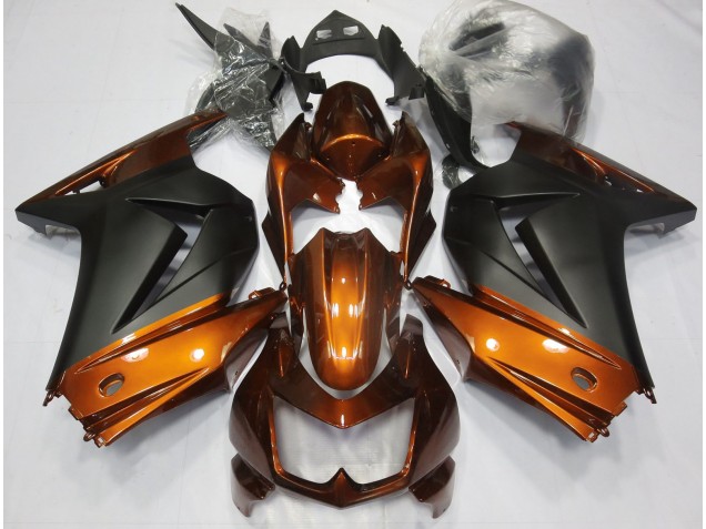 2008-2012 Orange & Noir Mat Kawasaki Ninja 250 Carénage Moto 2008-2012 Orange & Noir Mat Kawasaki Ninja 250 Carénage Moto