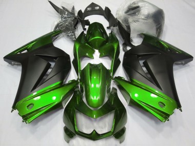 2008-2012 Vert & Noir Mat Kawasaki Ninja 250 Carénage Moto
