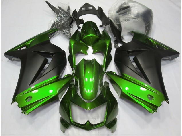 2008-2012 Vert & Noir Mat Kawasaki Ninja 250 Carénage Moto 2008-2012 Vert & Noir Mat Kawasaki Ninja 250 Carénage Moto