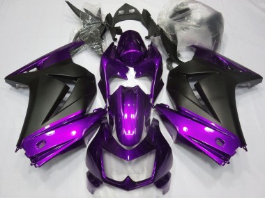 2008-2012 Violet & Noir Mat Kawasaki Ninja 250 Carénage Moto