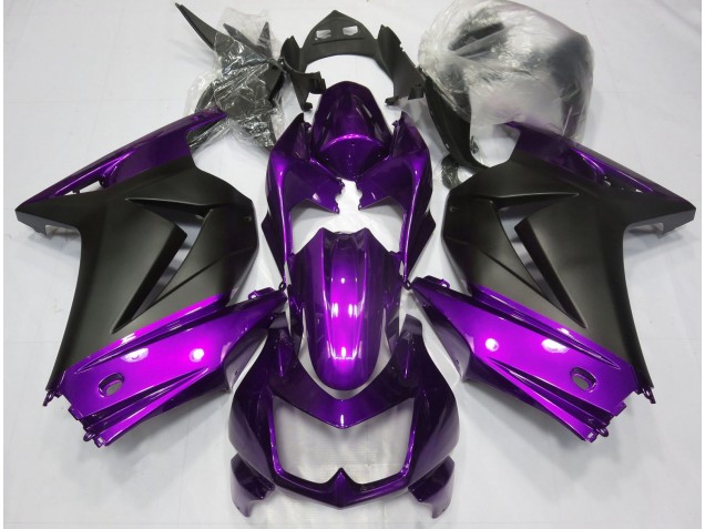 2008-2012 Violet & Noir Mat Kawasaki Ninja 250 Carénage Moto 2008-2012 Violet & Noir Mat Kawasaki Ninja 250 Carénage Moto