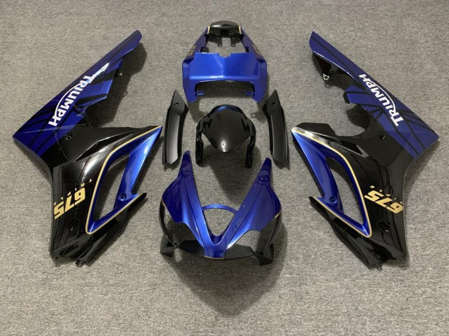 2009-2012 Bleu Brillant & Noir Triumph Daytona 675 Carénage Moto 2009-2012 Bleu Brillant & Noir Triumph Daytona 675 Carénage Moto