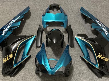 2009-2012 Bleu Clair Brillant & Noir Triumph Daytona 675 Carénage Moto