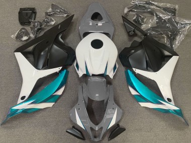 2009-2012 Gris Brillant Blanc & Bleu Clair Honda CBR600RR Carénage Moto