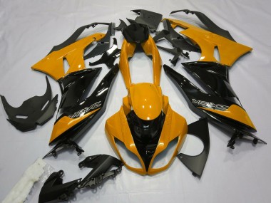 2009-2012 Orange Brillant & Noir Kawasaki ZX6R Carénage Moto