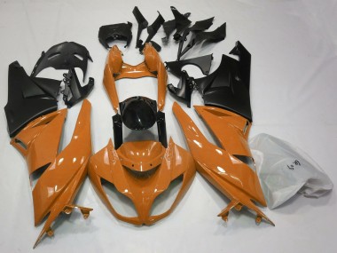 2009-2012 Orange Brillant & Noir Kawasaki ZX6R Carénage Moto