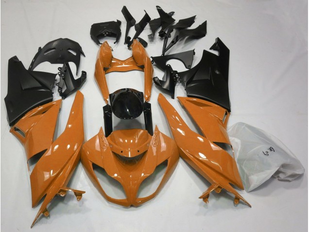2009-2012 Orange Brillant & Noir Kawasaki ZX6R Carénage Moto 2009-2012 Orange Brillant & Noir Kawasaki ZX6R Carénage Moto