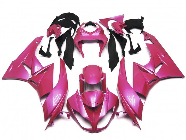 2009-2012 Rose Brillant Vibrant Kawasaki ZX6R Carénage Moto 2009-2012 Rose Brillant Vibrant Kawasaki ZX6R Carénage Moto