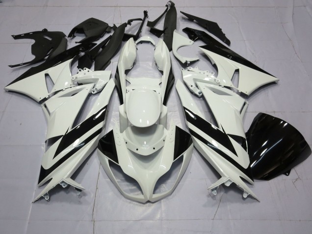 2009-2012 Spécial Blanc Noir Kawasaki ZX6R Carénage Moto 2009-2012 Spécial Blanc Noir Kawasaki ZX6R Carénage Moto