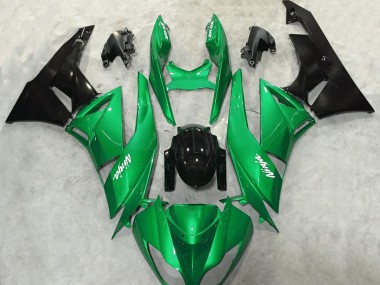 2009-2012 Vert Brillant Brillant Kawasaki ZX6R Carénage Moto