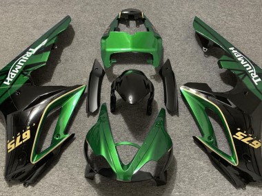 2009-2012 Vert Brillant & Noir Triumph Daytona 675 Carénage Moto