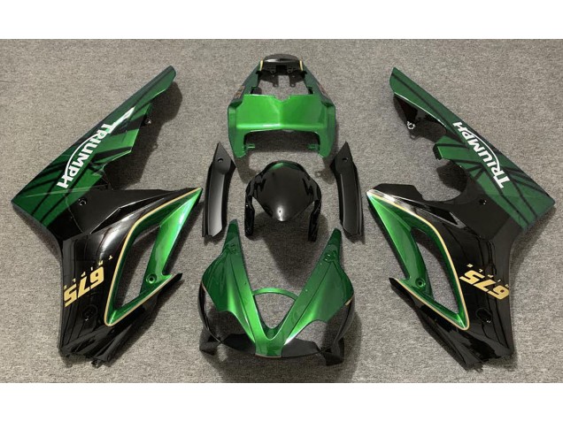 2009-2012 Vert Brillant & Noir Triumph Daytona 675 Carénage Moto 2009-2012 Vert Brillant & Noir Triumph Daytona 675 Carénage Moto