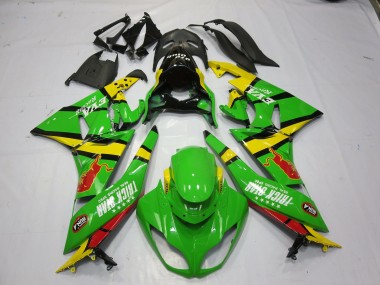 2009-2012 Vert Jaune Kawasaki ZX6R Carénage Moto