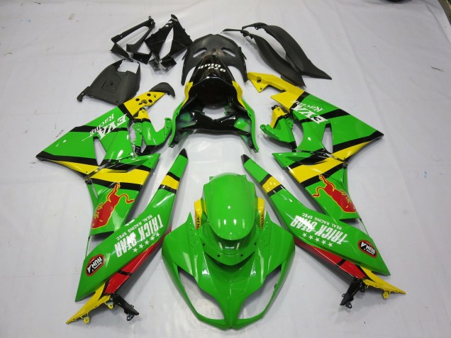 2009-2012 Vert Jaune Kawasaki ZX6R Carénage Moto 2009-2012 Vert Jaune Kawasaki ZX6R Carénage Moto