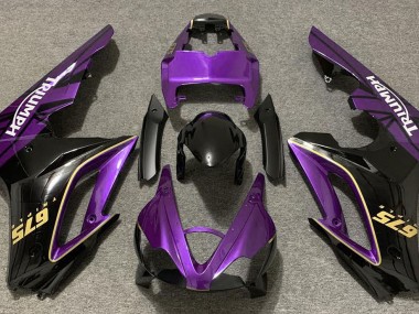 2009-2012 Violet Brillant & Noir Triumph Daytona 675 Carénage Moto