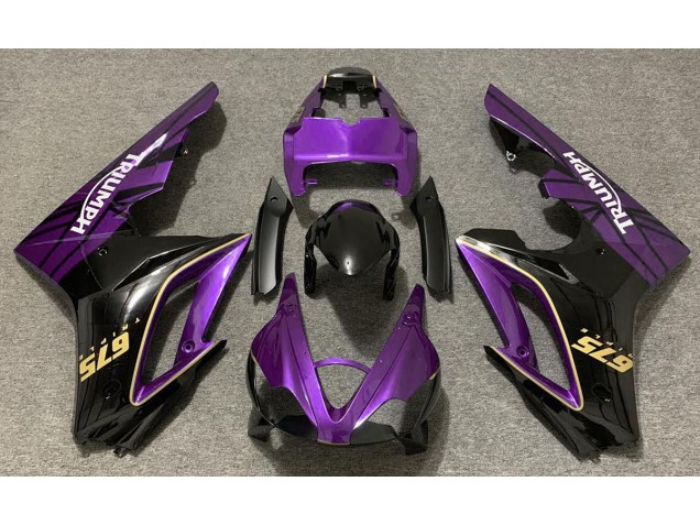 2009-2012 Violet Brillant & Noir Triumph Daytona 675 Carénage Moto 2009-2012 Violet Brillant & Noir Triumph Daytona 675 Carénage Moto