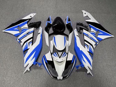 2009-2012 Zag Bleu Blanc & Noir Kawasaki ZX6R Carénage Moto