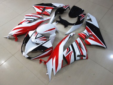 2009-2012 Zagg Rouge Blanc Kawasaki ZX6R Carénage Moto