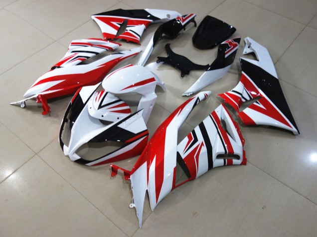 2009-2012 Zagg Rouge Blanc Kawasaki ZX6R Carénage Moto 2009-2012 Zagg Rouge Blanc Kawasaki ZX6R Carénage Moto