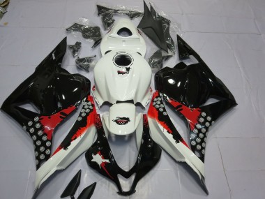 2009-2012 Éclaboussures Rouges & Noires Honda CBR600RR Carénage Moto