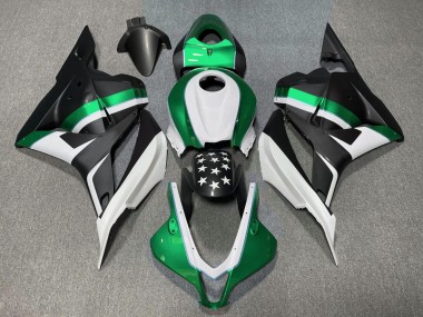 2009-2012 Étoile Noire Mate & Verte Honda CBR600RR Carénage Moto