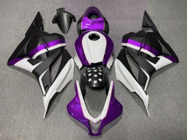 2009-2012 Étoile Noire Mate & Violette Honda CBR600RR Carénage Moto
