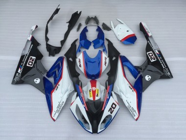 2009-2014 Alien Bleu & Blanc BMW S1000RR Carénage Moto