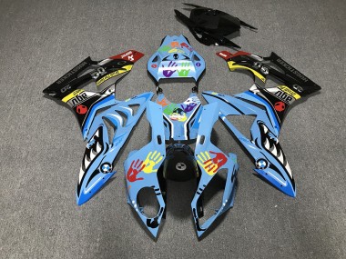 2009-2014 Alien Bleu & Blanc BMW S1000RR Carénage Moto