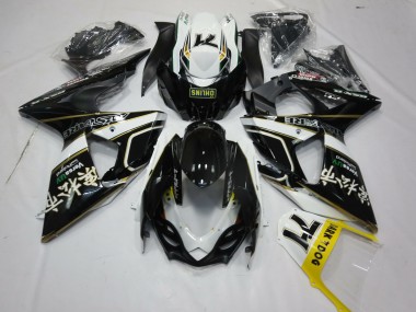 2009-2016 Or Noir & Blanc Suzuki GSXR 1000 Carénage Moto