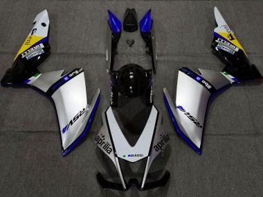 2010-2015 Argent Pirelli & Bleu Aprilia RSV4 1000 Carénage Moto