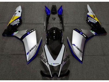 2010-2015 Argent Pirelli & Bleu Aprilia RSV4 1000 Carénage Moto
