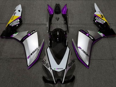 2010-2015 Argent Pirelli & Violet Aprilia RSV4 1000 Carénage Moto