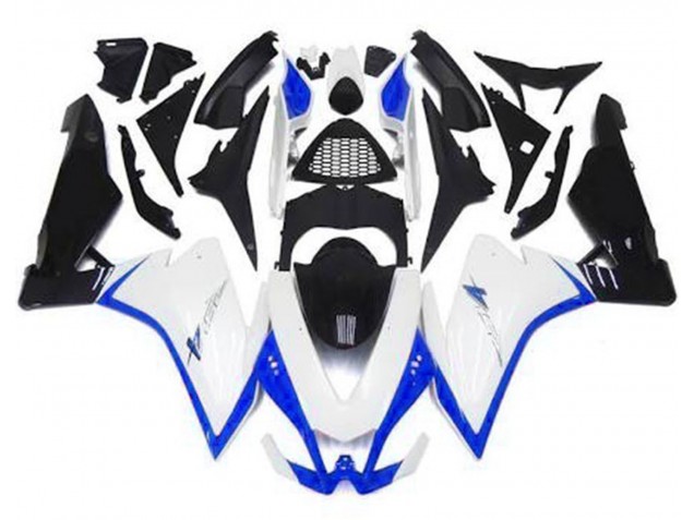 2010-2015 Blanc Brillant & Bleu Aprilia RSV4 1000 Carénage Moto 2010-2015 Blanc Brillant & Bleu Aprilia RSV4 1000 Carénage Moto