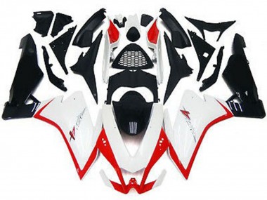 2010-2015 Blanc Brillant & Rouge Aprilia RSV4 1000 Carénage Moto