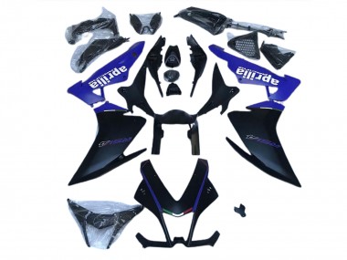 2010-2015 Noir Mat & Bleu Aprilia RSV4 1000 Carénage Moto