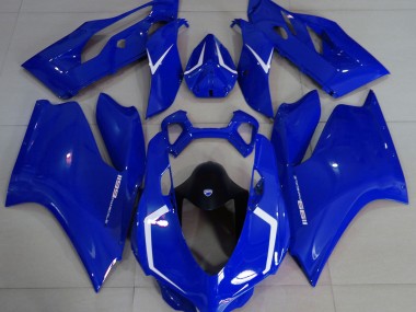 2011-2014 Bleu Brillant & Blanc Ducati 1199 Carénage Moto