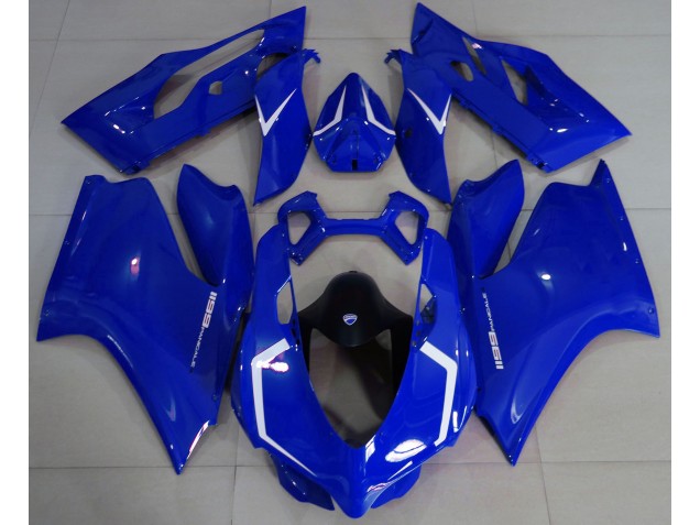 2011-2014 Bleu Brillant & Blanc Ducati 1199 Carénage Moto 2011-2014 Bleu Brillant & Blanc Ducati 1199 Carénage Moto
