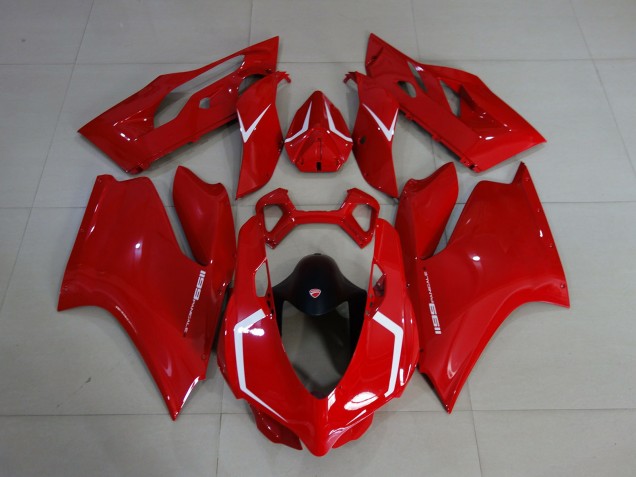 2011-2014 Rouge Brillant & Blanc Ducati 1199 Carénage Moto 2011-2014 Rouge Brillant & Blanc Ducati 1199 Carénage Moto