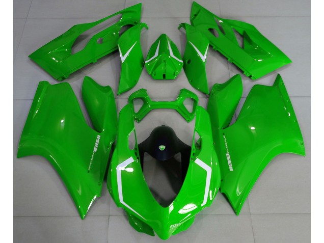 2011-2014 Vert Brillant & Blanc Ducati 1199 Carénage Moto 2011-2014 Vert Brillant & Blanc Ducati 1199 Carénage Moto