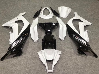 2011-2015 Blanc Brillant / Noir Kawasaki ZX10R Carénage Moto