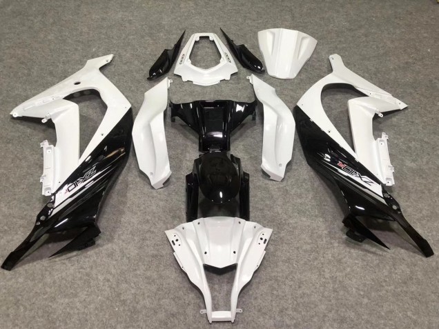 2011-2015 Blanc Brillant / Noir Kawasaki ZX10R Carénage Moto 2011-2015 Blanc Brillant / Noir Kawasaki ZX10R Carénage Moto