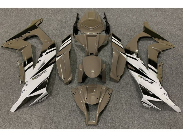 2011-2015 Brun Brillant & Blanc Kawasaki ZX10R Carénage Moto 2011-2015 Brun Brillant & Blanc Kawasaki ZX10R Carénage Moto