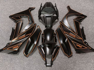 2011-2015 Doublure Noir Mat & Orange Kawasaki ZX10R Carénage Moto
