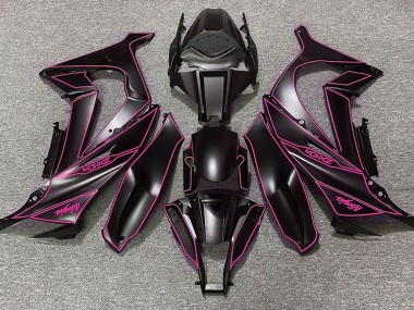 2011-2015 Doublure Noir Mat & Rose Kawasaki ZX10R Carénage Moto