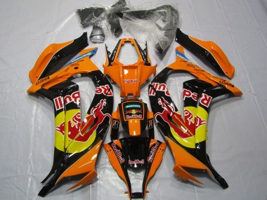 2011-2015 Orange Rouge Taureau Kawasaki ZX10R Carénage Moto