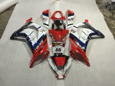 2011-2015 Rouge Bleu & Blanc Course Kawasaki ZX10R Carénage Moto