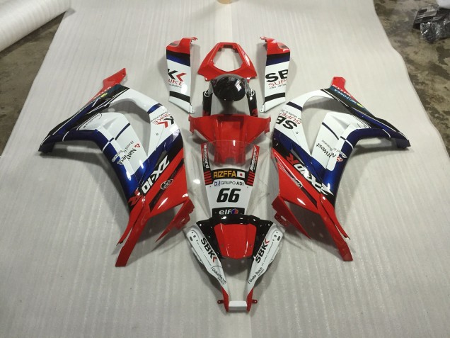 2011-2015 Rouge Bleu & Blanc Course Kawasaki ZX10R Carénage Moto 2011-2015 Rouge Bleu & Blanc Course Kawasaki ZX10R Carénage Moto