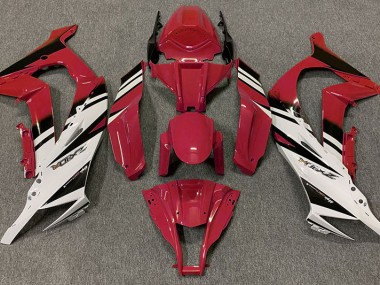 2011-2015 Rouge Brillant & Blanc Kawasaki ZX10R Carénage Moto